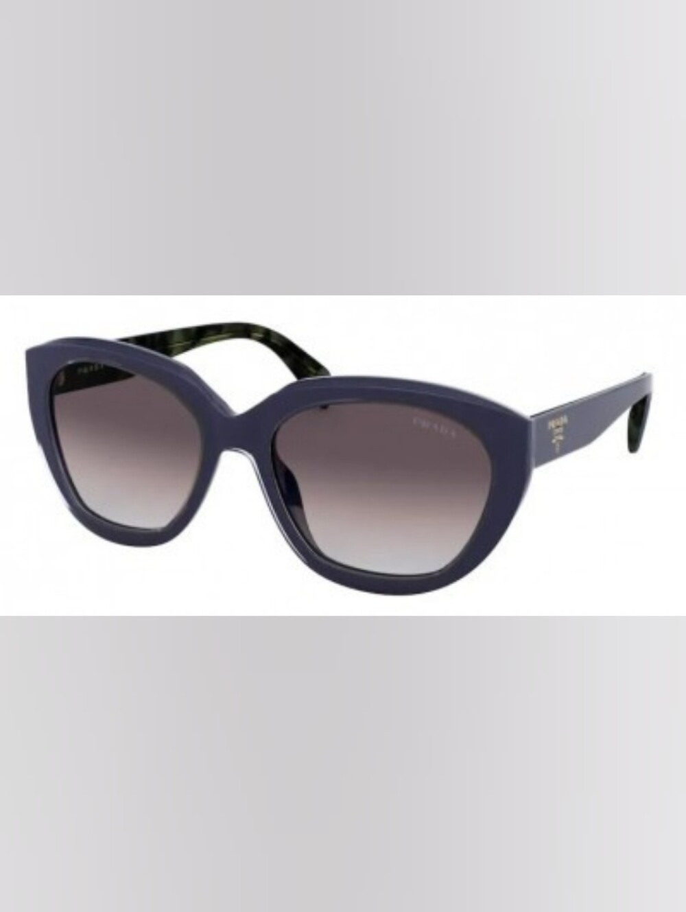 Prada Navy Cat-Eye Sunglasses with Gray Gradient Lenses